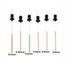4Pcs Hardened Steel V6 Nozzles 1.75mm 0.3/0.35/0.4/0.5/0.6/0.8mm Hotend Nozzle for 3D Printer