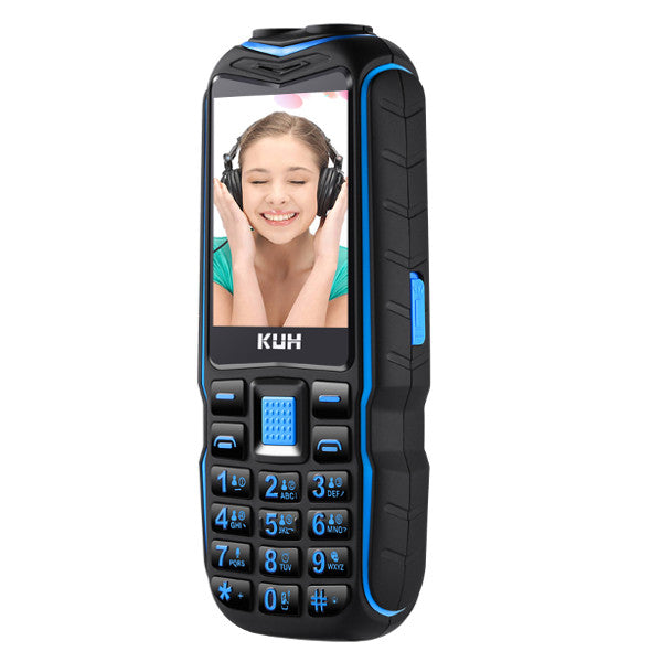 KUH T3 2.4'' 4000mAh Dual Flashlight bluetooth Power Bank Dual Sim Card Rugged Feature Phone
