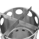 Outdoor Camping Picnic Cooking Stove Stainless Steel BBQ Firewood Furnace Cooker