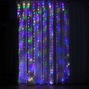 3M*3M USB 300 LED Curtain String Light With 10 Hooks for Outdoor Festival Decor Christmas Wedding DC5V