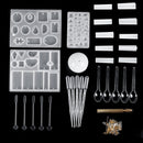 78Pcs/Set Resin Casting Mold Kit Silicone Mould Making Jewelry Pendant Mould Craft DIY Set