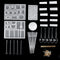 78Pcs/Set Resin Casting Mold Kit Silicone Mould Making Jewelry Pendant Mould Craft DIY Set