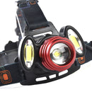 XANES 2305 1200 Lumens T6+2xCOB  Bicycle Headlamp Mechanical Zoom Adjustable Head Light