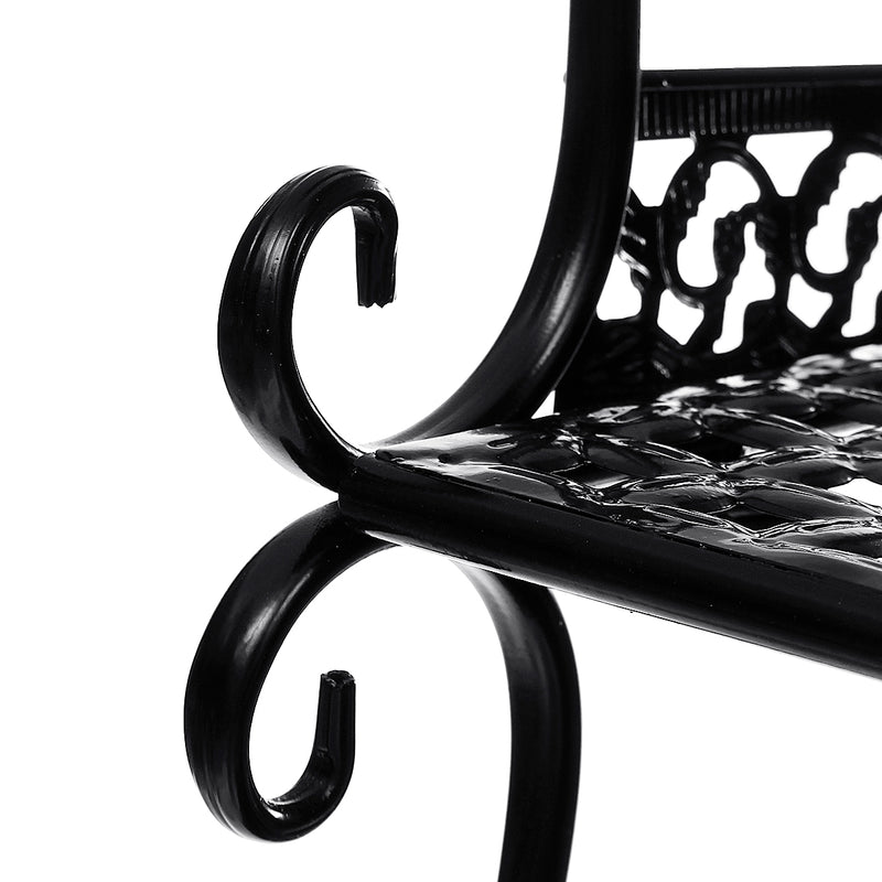 Black 4 Tier Standing Shelves Shelving Unit Kitchen Storage Rack