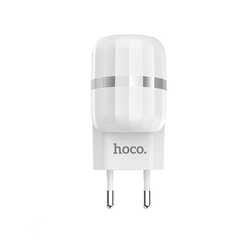 HOCO C41A Universal Dual USB EU 5V 2.1A USB Charger for Mobile Phone with Micro Cable