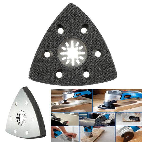 90mm Six Holes Stainless Steel Triangular Sand Disc Saw Blade Oscillating Multitool