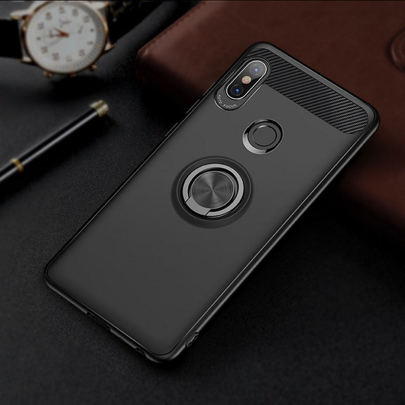 Bakeey 360 Adjustable Metal Ring Kickstand Magnetic PC Protective Case for Xiaomi Redmi Note 5