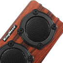 Kingneed S403 HiFi Wooden Wireless bluetooth Speaker Portable Stereo Outdoors Subwoofer with Mic