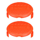 8Pcs Weed Eater String Replacement Spool Line + 2Pcs Trimmer Cap For Black For Decker Lawnmower