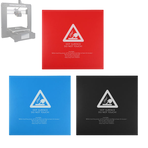 Black / Blue / Red 214x214mm Hot Bed Surface Sticker Platform Film for 3D Printer