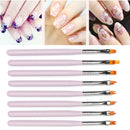 8pcs/set Acrylic Painting Brush Drawing UV Gel Flower Gradient Pen Nail Art Tool