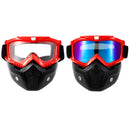 Motorcycle Face Helmet Goggles Mask TPU+PC Windproof