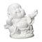 Peace Sign Laughing Hotai Statue Happy Sitting Hotai White Gloss Home Decorations