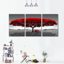 Miico Hand Painted Three Combination Decorative Paintings Redwood tree Wall Art For Home Decoration