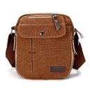 Men Canvas Satchel School Casual Shoulder Messenger Bag Pack Phone Pouch Outdoor Travel Hiking