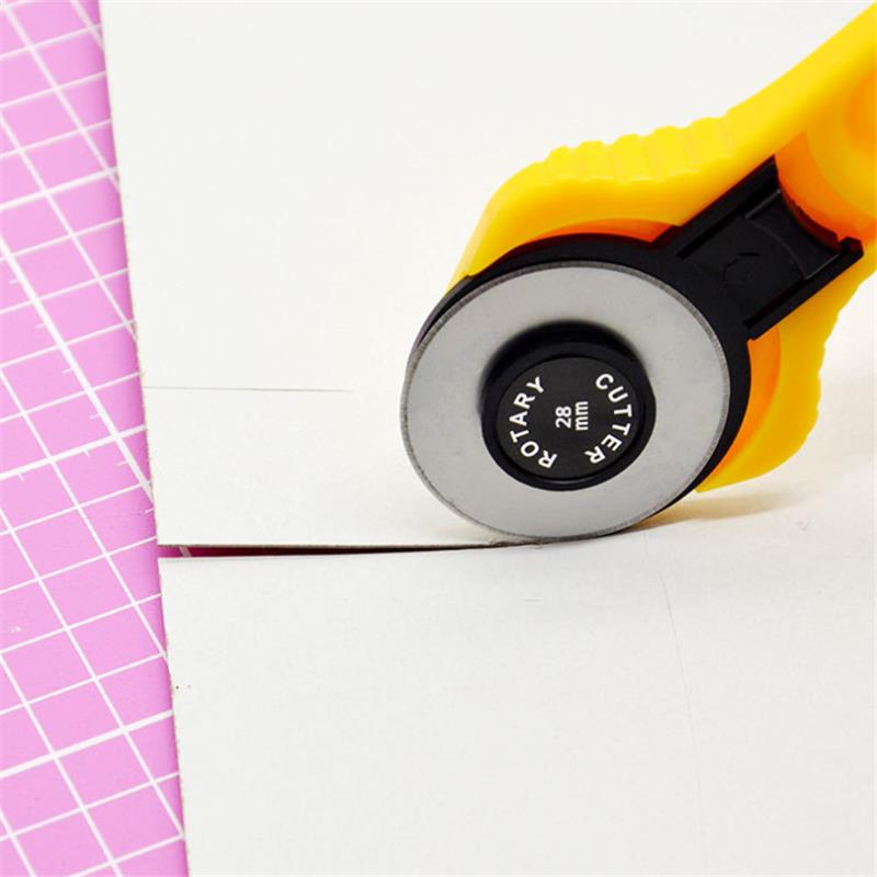 Allwin 28mm Circular Rotary Cutter Safety Blade Multi-function Fabric Paper Leather Cutter Patchwork Piecing Sewing Quilting Cutting Craft Tool