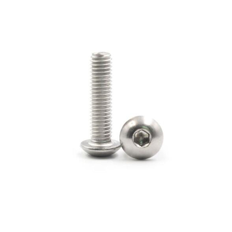 Suleve M2.5SH3 100pcs M2.5 Stainless Steel Button Head Hex Socket Screw Bolts 3/4/5/6/8/10/12/14/16/18/20/25/30mm Optional