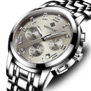 WISHDOIT WSD-016 Men Watch Fashion Chronograph Stainless Steel Strap Wrist Watch