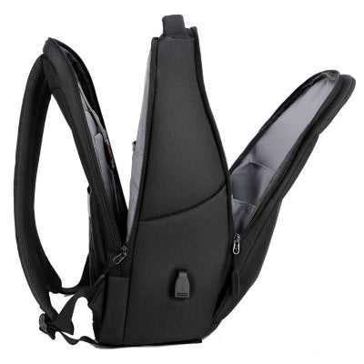 USB Chargering Backpack Double Storage Large Capacity Outdoor Business Laptop Bag- Standard