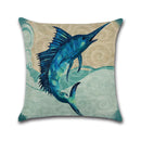 Ocean Octopus Sea House Crab Printed Cotton Linen Cushion Cover Square Sofa Car Decor Pillow Case