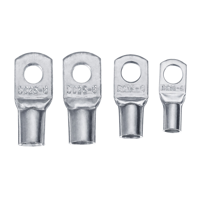 60PCS SC Tinned Copper Lug Ring Wire Connectors Bare Cable Terminals