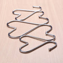 10 Pcs Stainless Steel Hanger Clasp Rack S Shape Hooks Clothes Pot Pan Cloth Hanger
