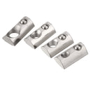 Drillpro 50pcs 45 Series Spring Nut for 45 Series Aluminum Profile Round Roll T Slot Elastic Nut