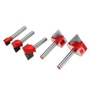 5pcs 10/16/20/25/30mm Surface Planing Bottom Cleaning Wood Milling CNC Router Bit Woodworking Tools