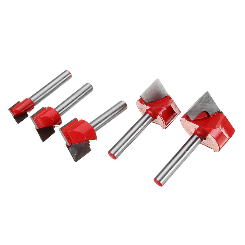 5pcs 10/16/20/25/30mm Surface Planing Bottom Cleaning Wood Milling CNC Router Bit Woodworking Tools