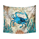 Blue Crab Tapestry Wall Art Hanging for Bedroom Living Room Dorm Wall Blankets