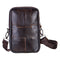 7inch Men Leather Waist Bag Multifunctional Crossbody Messenger Bag Phone Holder Pouch