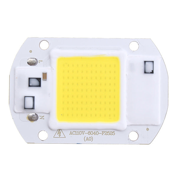 LUSTREON AC110V/220V 20W 30W 50W White/Warm White COB LED Chip 40X60mm for DIY Flood Light