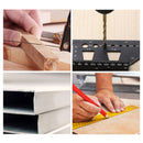 Drillpro 3D Mitre Angle Measuring Ruler Square Size Woodworking Measure Tool Line 0-90 Degree Gauge Hole Scribing Gauge