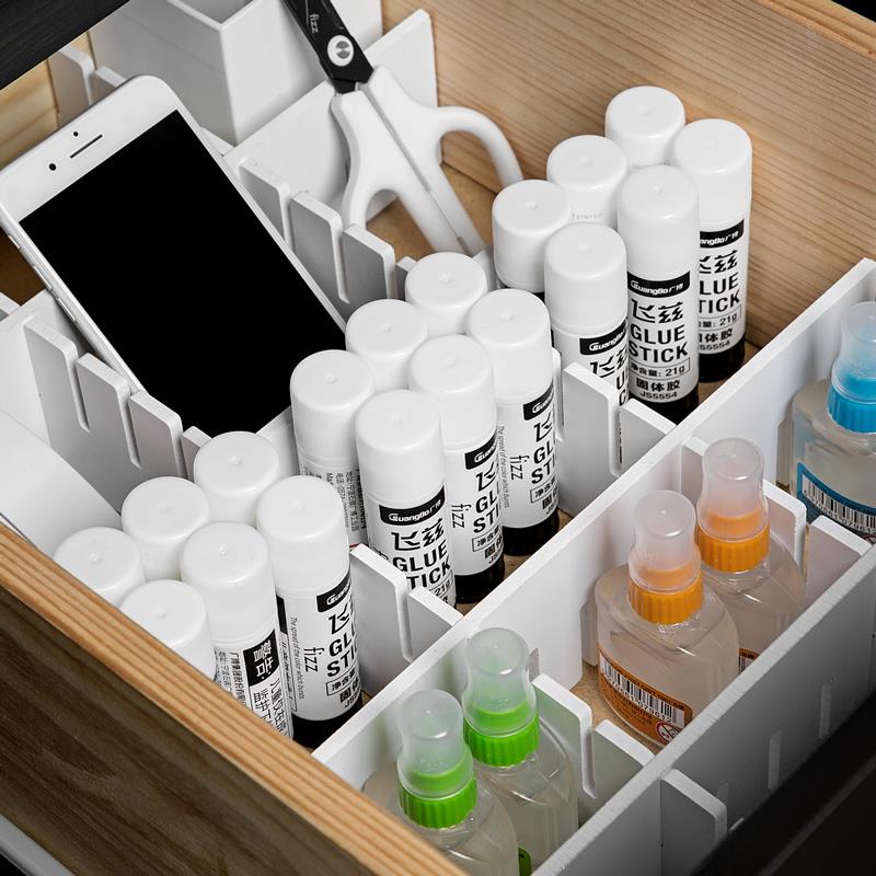 Fizz FZ107010 7 Pieces Large Size Scalable Drawer Divider DIY Storage Baskets Divider Goods Storage Divider