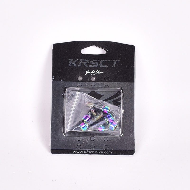 6Pcs/Box Mountain Bike Bicycle Handlebar Alloy Screw Titanium Plated Screw M5/M6*18MM