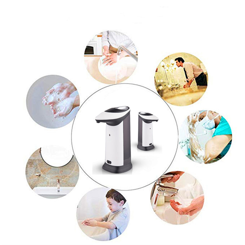 420ml Auto Induction Soap Dispenser IR Body Sensing Container With Led Lighting Music Sound