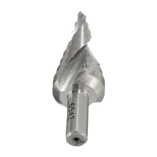 4-12/20/32mm HSS Hex Shank Spiral Groove Step Cone Drill Bit Hole Cutter