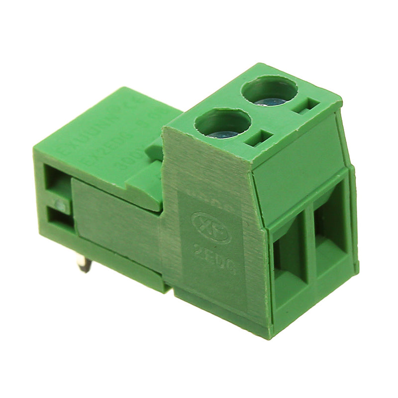 5pcs 5.08mm Pitch 2Pin Plug in Screw PCB Dupont Cable Terminal Block Connector Right Angle