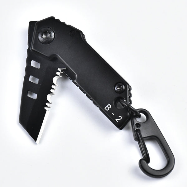 LAOTIE B2 100mm Mini Stainless Steel Folding Knife Outdoor Survival Tools Kit Hiking Climbing Hanging folding knife