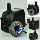 RGBY 12 LED Night Light Submersible Water Pump for Aquarium KOI Fish Pond Fountain AC220V