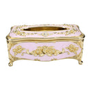 Elegant Tissue Box for Paper Towel Gold Silver Storage Boxes Container Napkins Holder Case Organizer