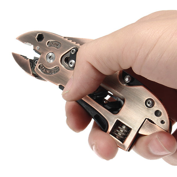 DANIU Bronzed Multitool Adjustable Wrench Jaw+Screwdriver+Pliers Multitool Set