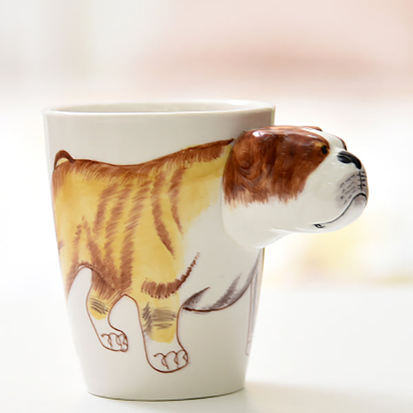3D Ceramic Mug Pure Hand-painted Animal Cup Cartoon Cup Painted Coffee Mug