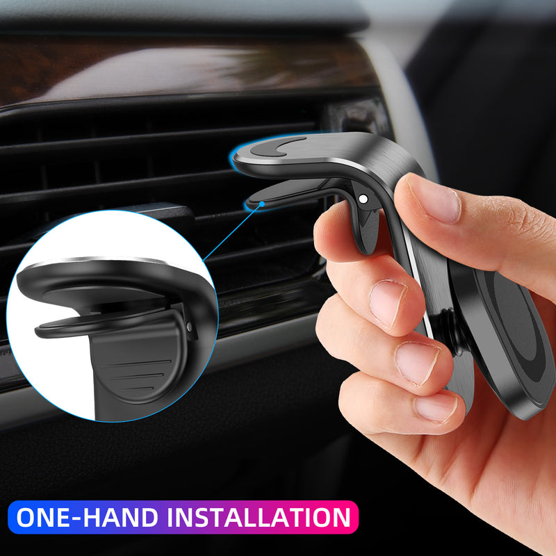 USLION Magnetic Adsorption Air Vent Car Phone Holder Car Mount 360 Rotation for 3.5-7.0 Inch Smart Phone for iPhone 11 for Samsung Note 10 Xiaomi Mi 9