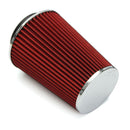 4 Inch Red Truck Long Performance High Flow Cold Air Intake Cone Dry Filter Car Air Filter