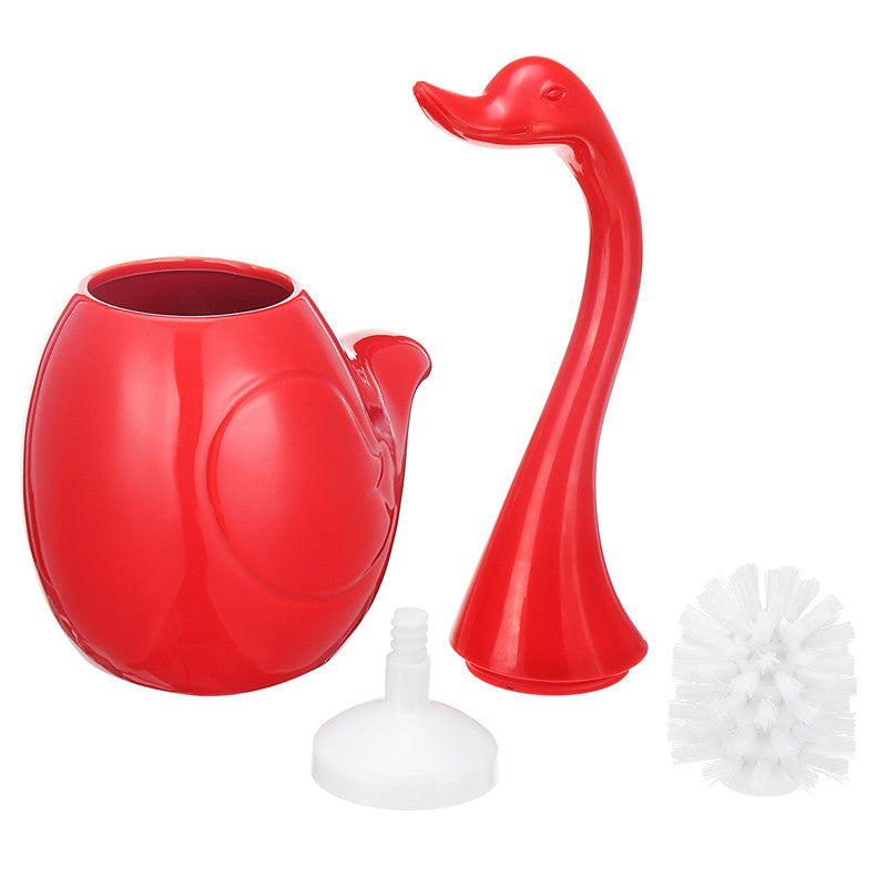 360 Round Toilet Brush Swan Creative Bathroom Cleaning Exquisite Long Handle
