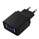 FONKEN 2.4A Dual USB Ports Fast Charging LED Display EU Charger Adapter For iPhone X XS Oneplus Pocophone HUAWEI P30 Mate20 XIAOMI MI9 S10 S10+