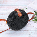 2L Straw Bag Rattan Woven Crossbody Beach Bag Handbag Outdoor Travel