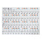 Music Keyboard Stickers & Piano Stickers 61 KEY SET Removable White Laminated Stickers