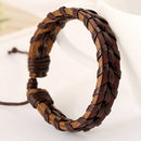 Fashion Personality Handmade Woven Leather Multi-layer Stitching Leather Bracelet